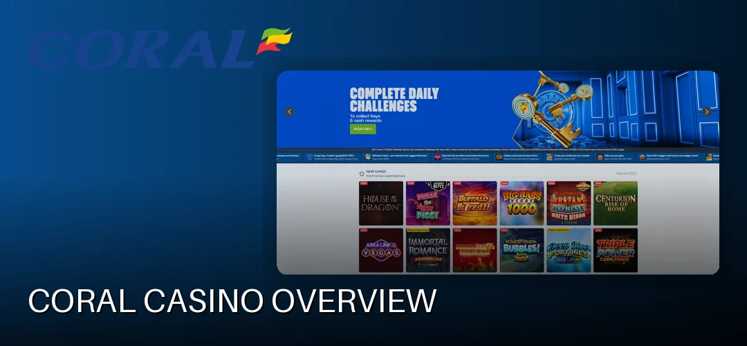 Coral casino promotional banner